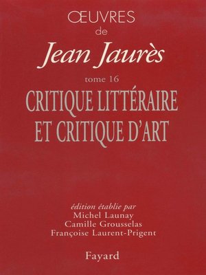 cover image of Oeuvres tome 16